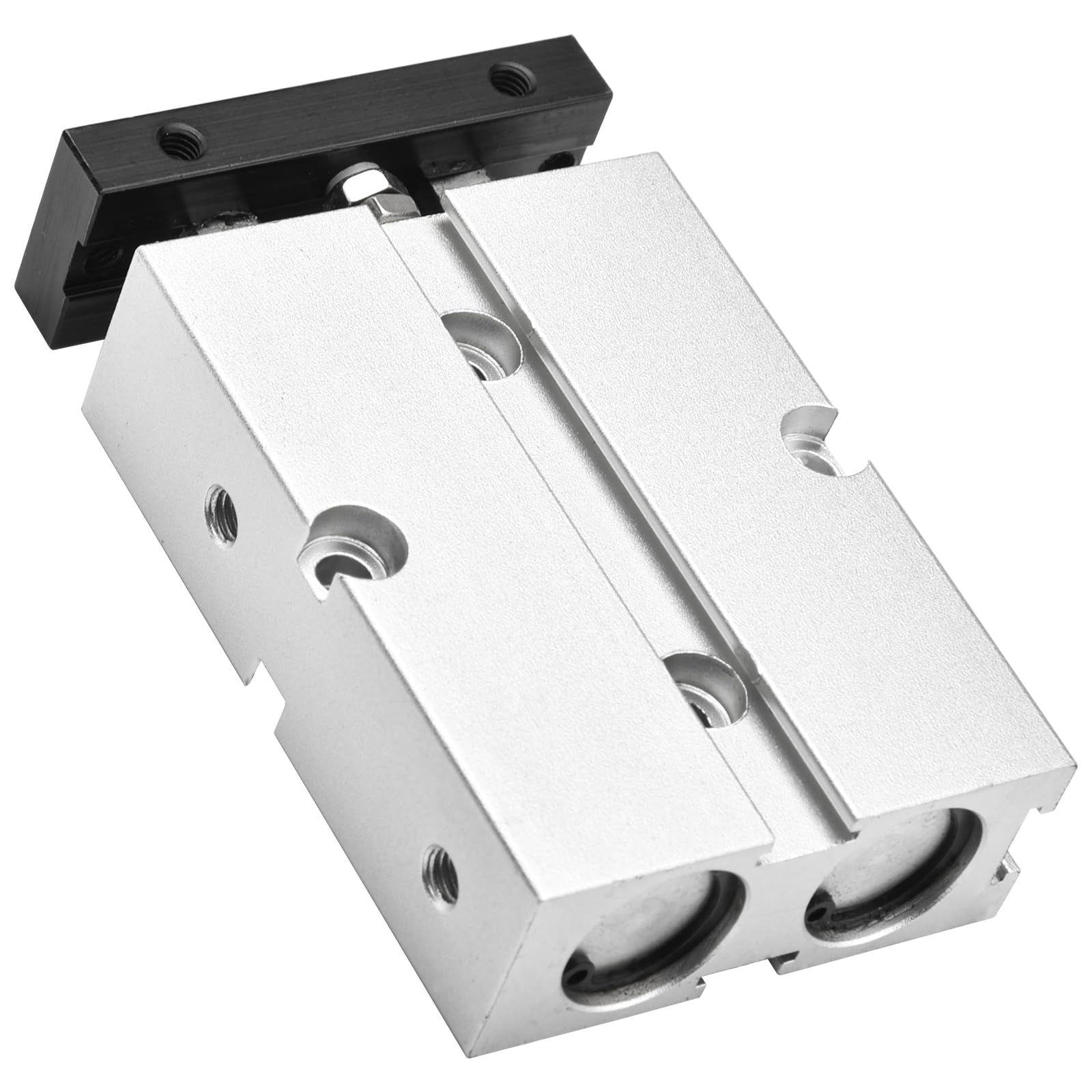 Heschen Pneumatischer Luftzylinder, TN16-25(TDA16-25), Bohrung 16 mm, doppelstabiger, doppeltwirkender Aluminium-Pneumatik-Luftzylinder, mit Magnet (Hub: 25 mm)
