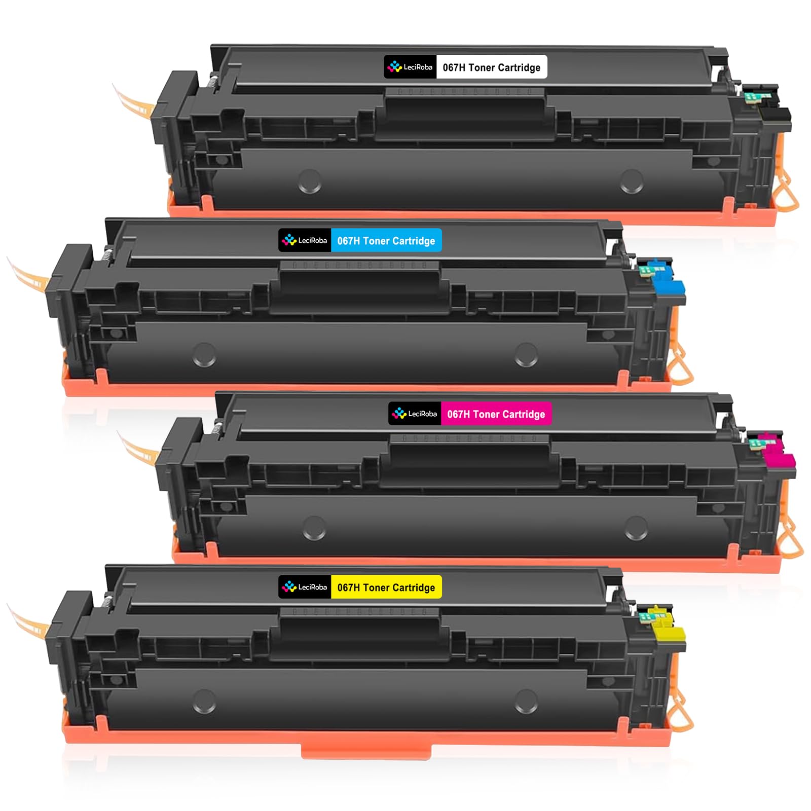 LeciRoba 067H Tóner para Canon 067H 067 para Canon i-SENSYS LBP631Cw LBP632Cdw LBP633Cdw MF651Cw MF653Cw MF654Cw MF655Cdw MF655Cdw MF656Cdw MF657Cdw MF657Cdw MF657Cdw MF657 CCW con chip, 4. El paquete