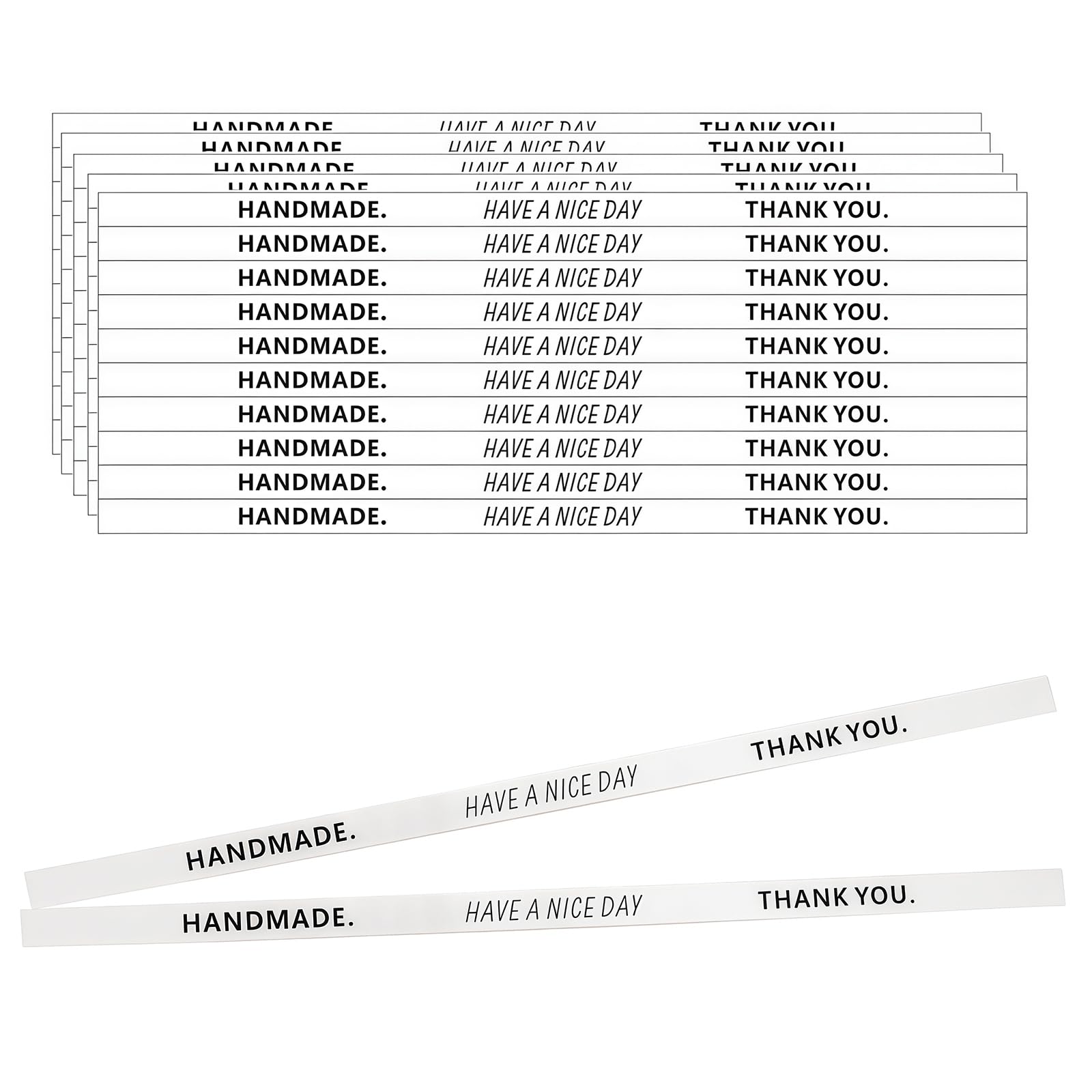 ASTRQLE 50Pcs 12Inch White Handmade Bakery Seal Stickers for Food Packaging