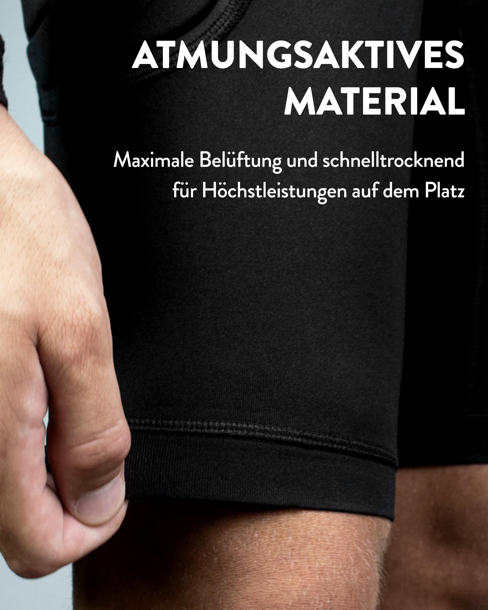 Rehab Kurze Torwarthose gepolstert Hüfte Knie Atmungsaktiv elastischer Bund Torwarttrainingshose S-XL