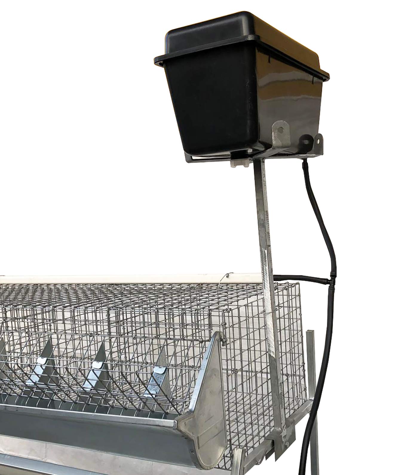 Gabbia B3-100 Plus 3 Piani a Piramide per Ingrasso Conigli. Conigliera con 12 celle. Cm L 105 x P 95 x H 160