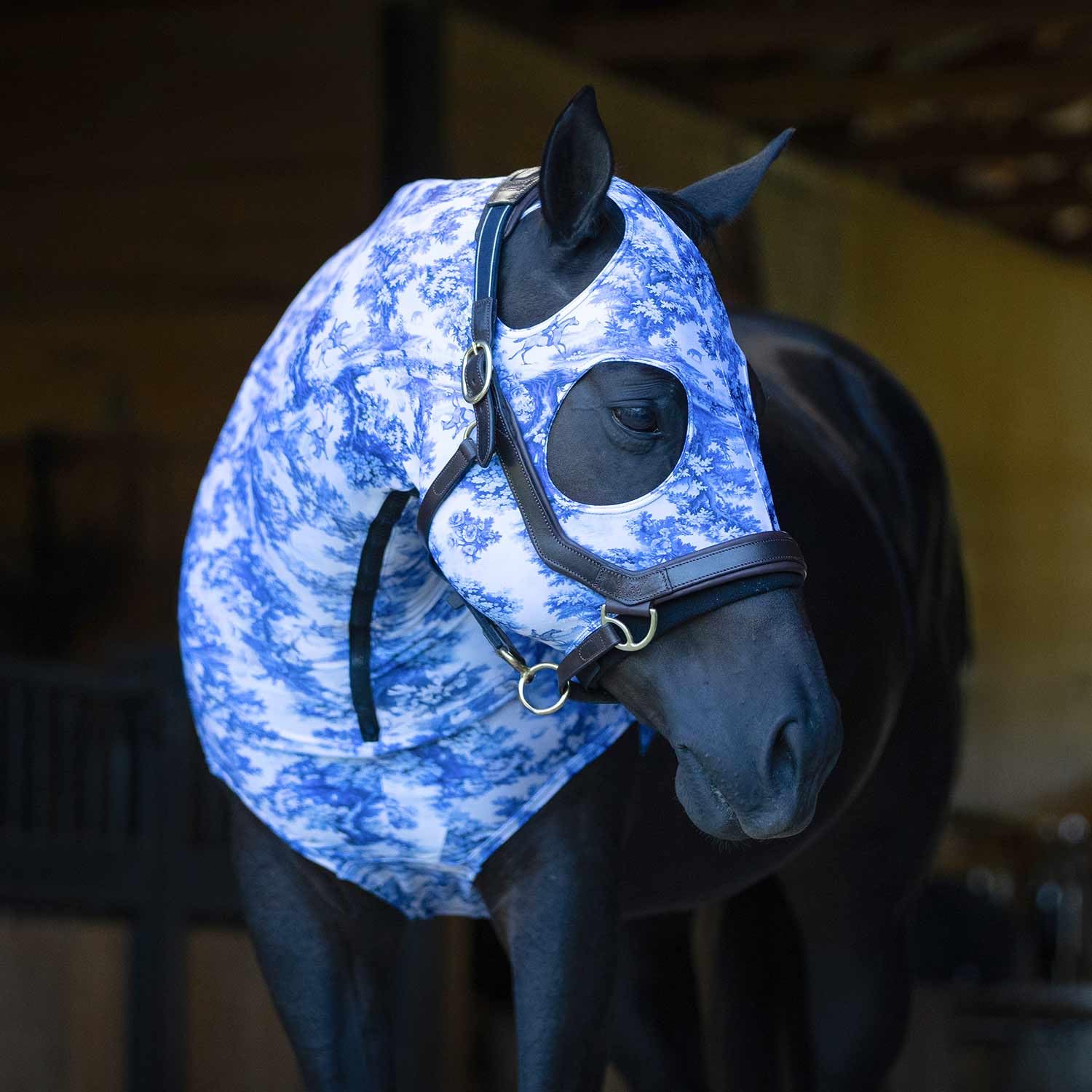 Cagoule en Lycra pour cheval protectrice de crinière en élasthanne