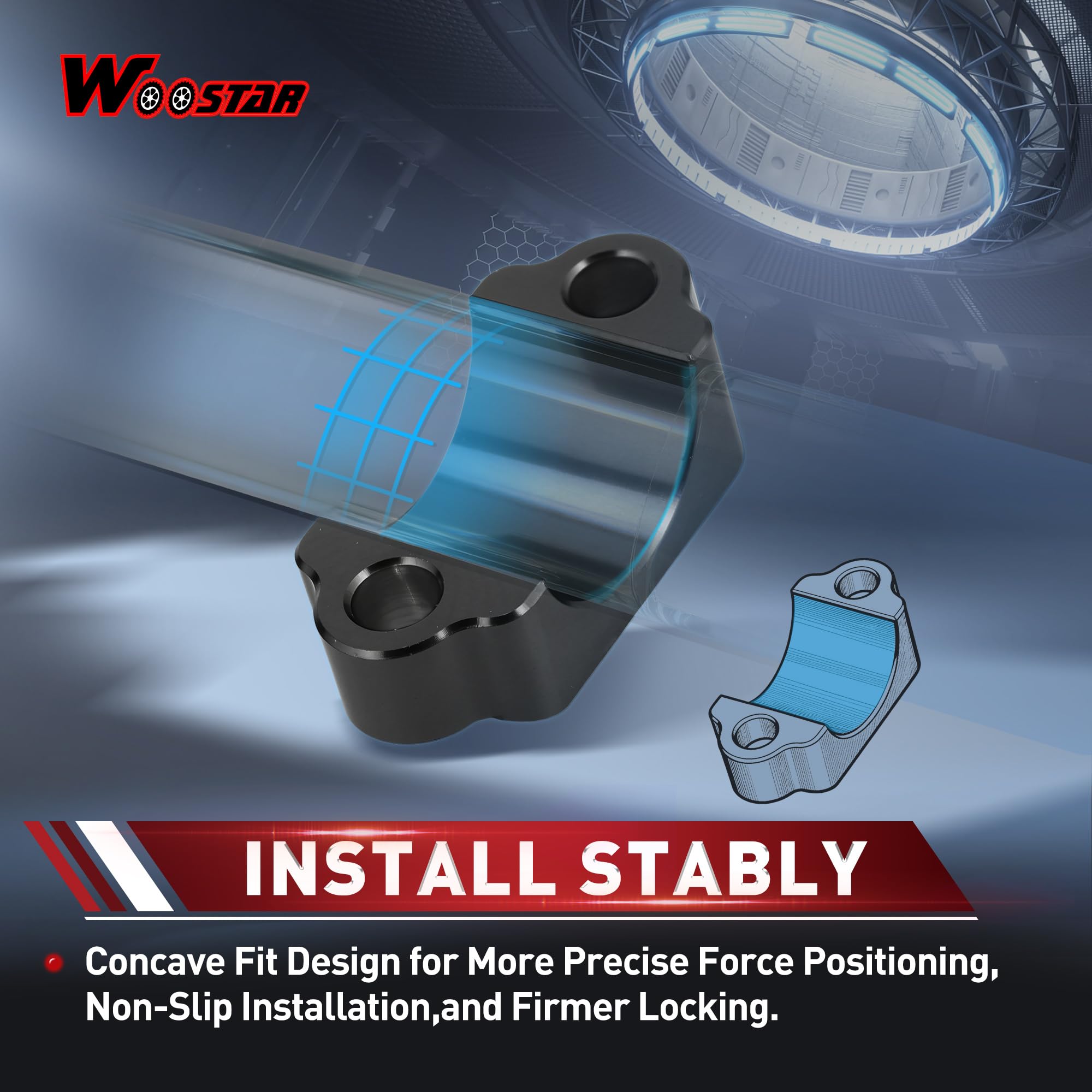 WOOSTAR 22mm Moto Freno Frizione Pompa Pompa Morsetto Coperchio Fissaggio Sedile Sostituzione per 2014-2023 SX65 SX85 SX 65 85 2006-2007 SXS SXSF 250 EXC EXCF SXF Moto Nero