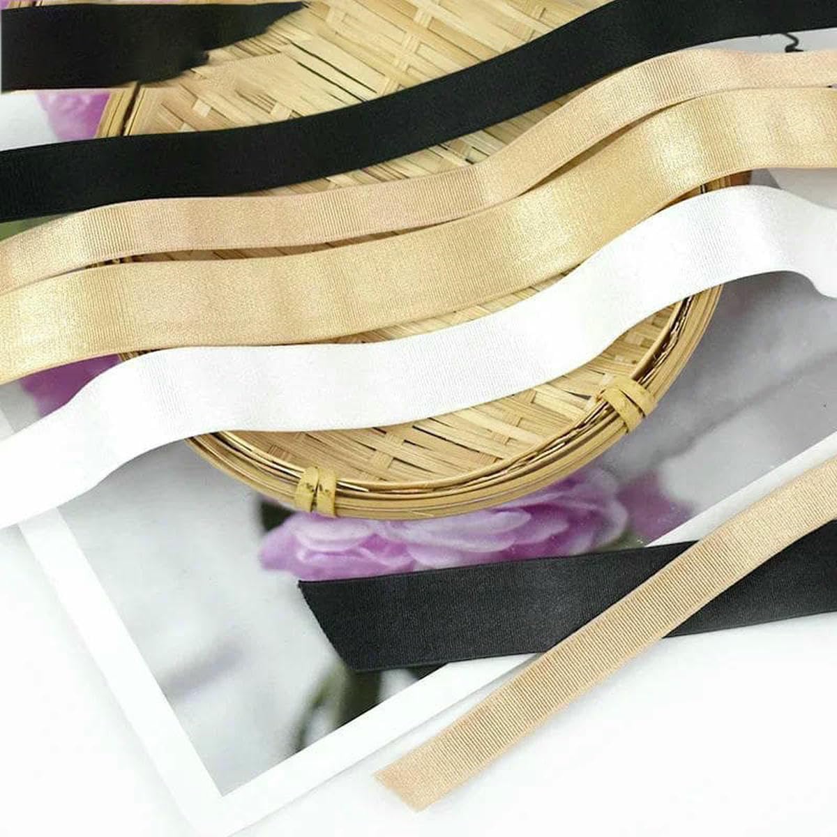 Elastyczna taśma nylonowa, Nylon Elastic Bands 6-30mm 10-50 meters Multicolor Sewing Accessories(Black01 12mm,50Meters)