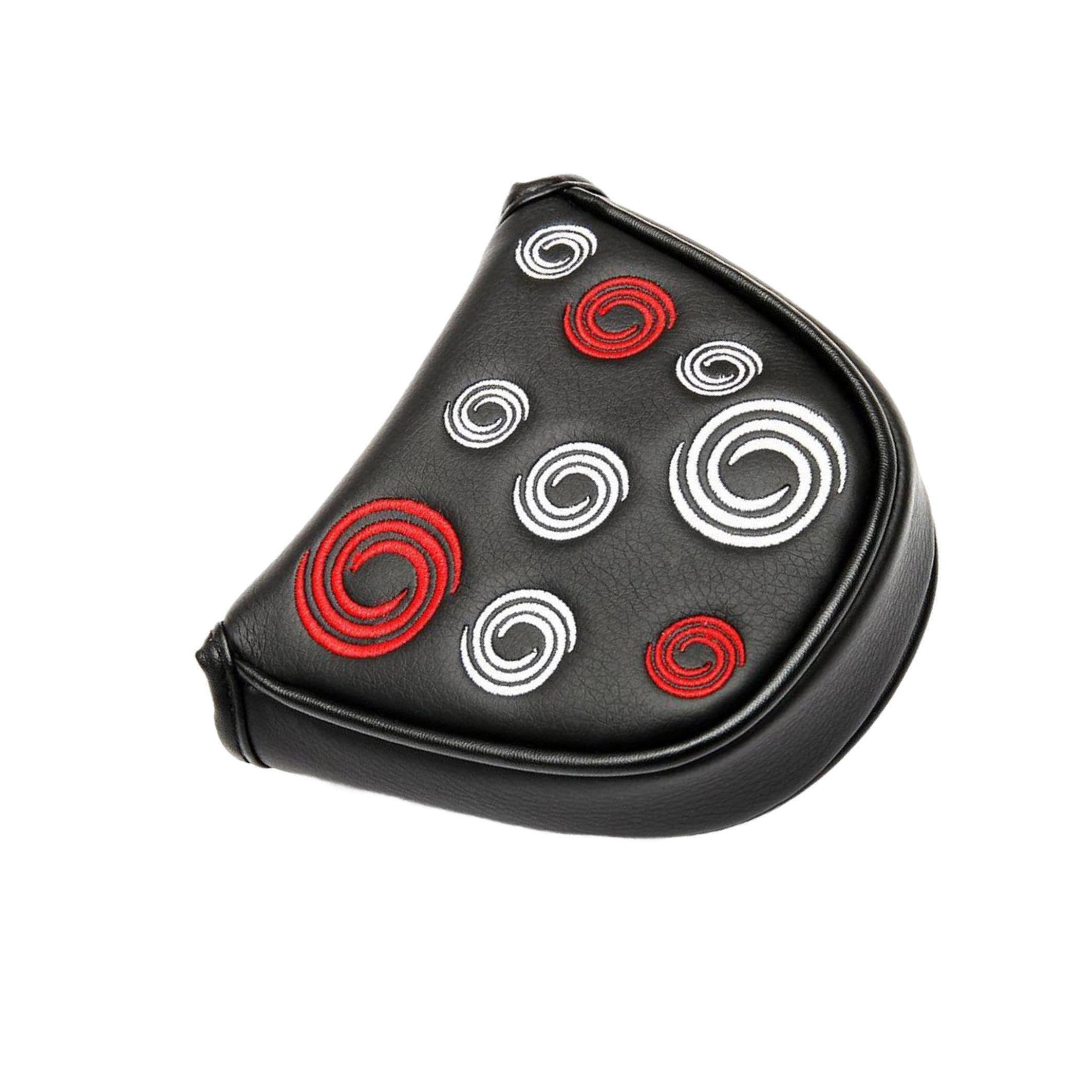 Mallet Putter Head Cover, Velcro, Black PU Leather, Odyssey Compatible