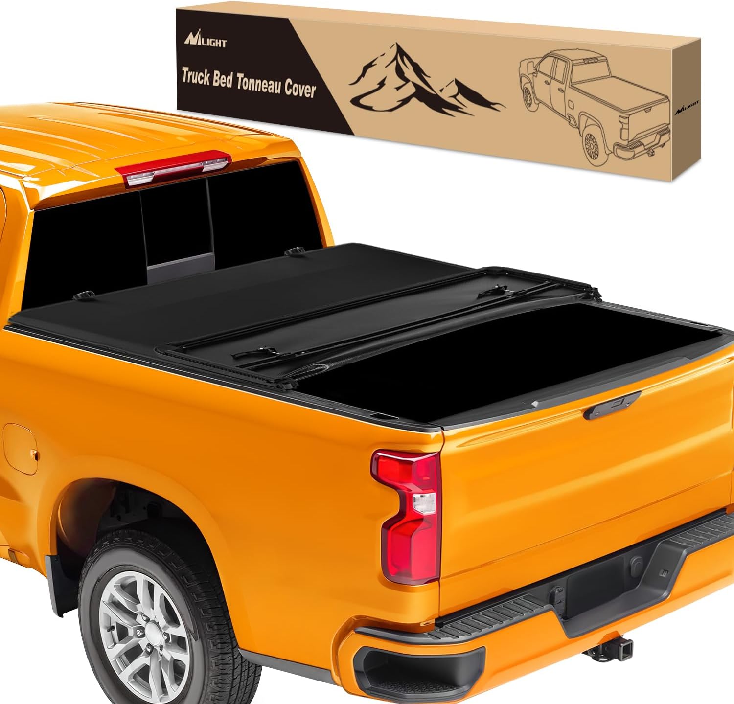 Nilight Soft Tri-fold Truck Bed Tonneau Cover Compatible with Chevy Colorado/GMC Canyon 2015-2026, 6.2 ft