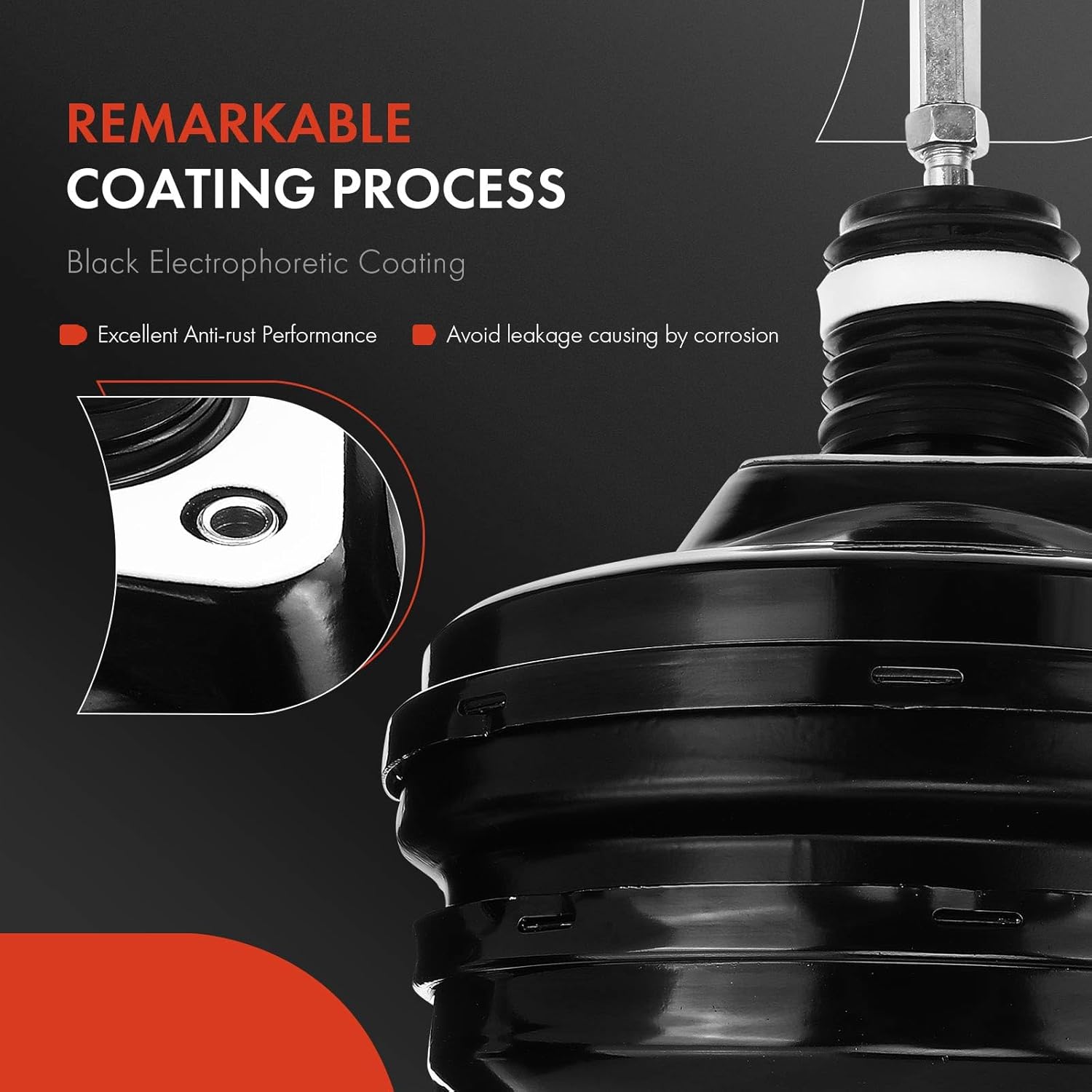 A-Premium Vacuum Power Brake Booster Compatible with Volkswagen Passat 2002-2005 & Audi A4 2002-2010, A4 Quattro 2002-2009, A6 2002/2004, A6 Quattro 2002-2005, S4 2004-2009, S6, S8 & Seat Exeo 2011