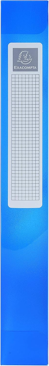 Exacompta - Ref 59770E - Iderama Collection - Elasticated PP Filing Box - 250 x 330mm in Size, Suitable for Holding A4 Documents, 40mm Spine, Spine Label - Light Blue