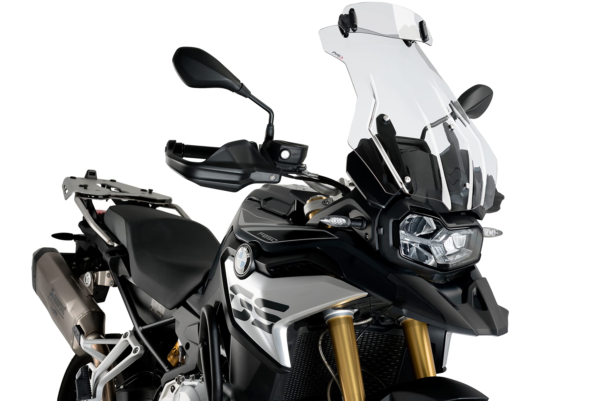 Puig 6320W Visera Multiregulable Clip-on para cúpula de Moto con Ajuste de posición y diseño Resistente Que Mejora la protección aerodinámica, Transparente