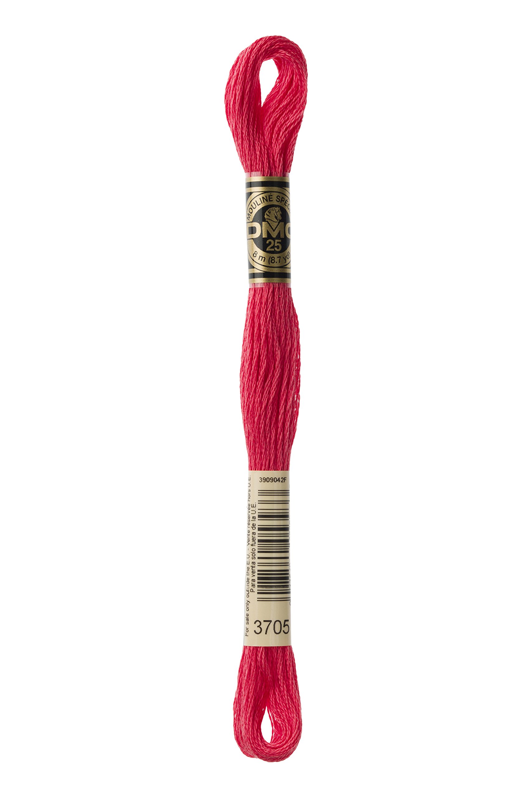 DMC 117-3705 Mouline Stranded Cotton Six Strand Embroidery Floss Thread, Dark Melon, 8.7-Yard