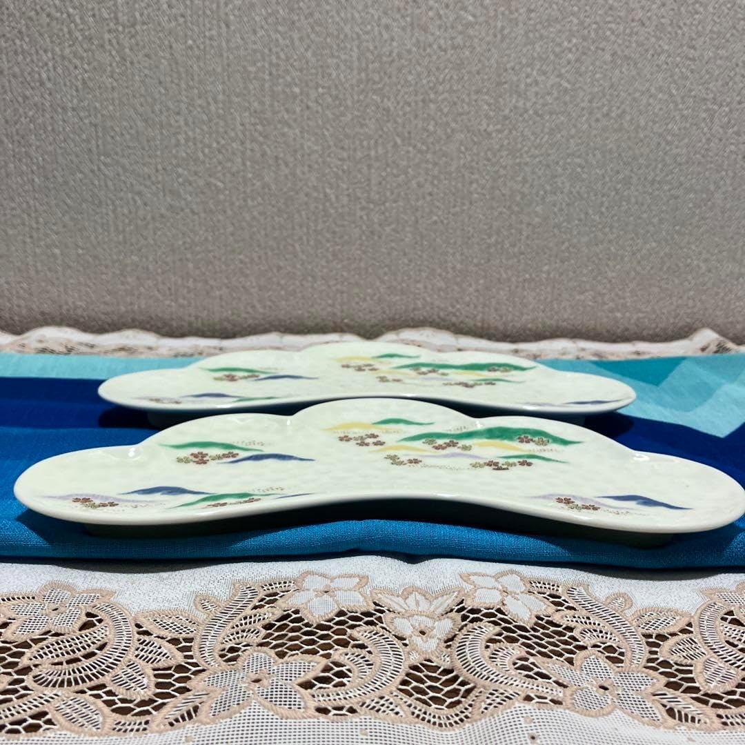 有田焼 幸楽窯 色彩唐人 和皿揃 5枚セット 古伊万里 中皿