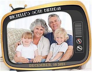 Old TV Set Photo Booth, 60th Birthday Party, Golden Birthday Party, Home Decor, Old School Television Photo Booth, Birthday Photo Props, Handmade Party Supply Photo Booth Frame Sizes 36x24 and 48x36