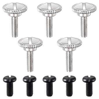 5pcs Presser Foot Screw & 5pcs Needle Clamp Fixing Screw, Presser Thumb/Foot Screw for Juki Single Needle Industrial Sewing Machines- Black & Silver