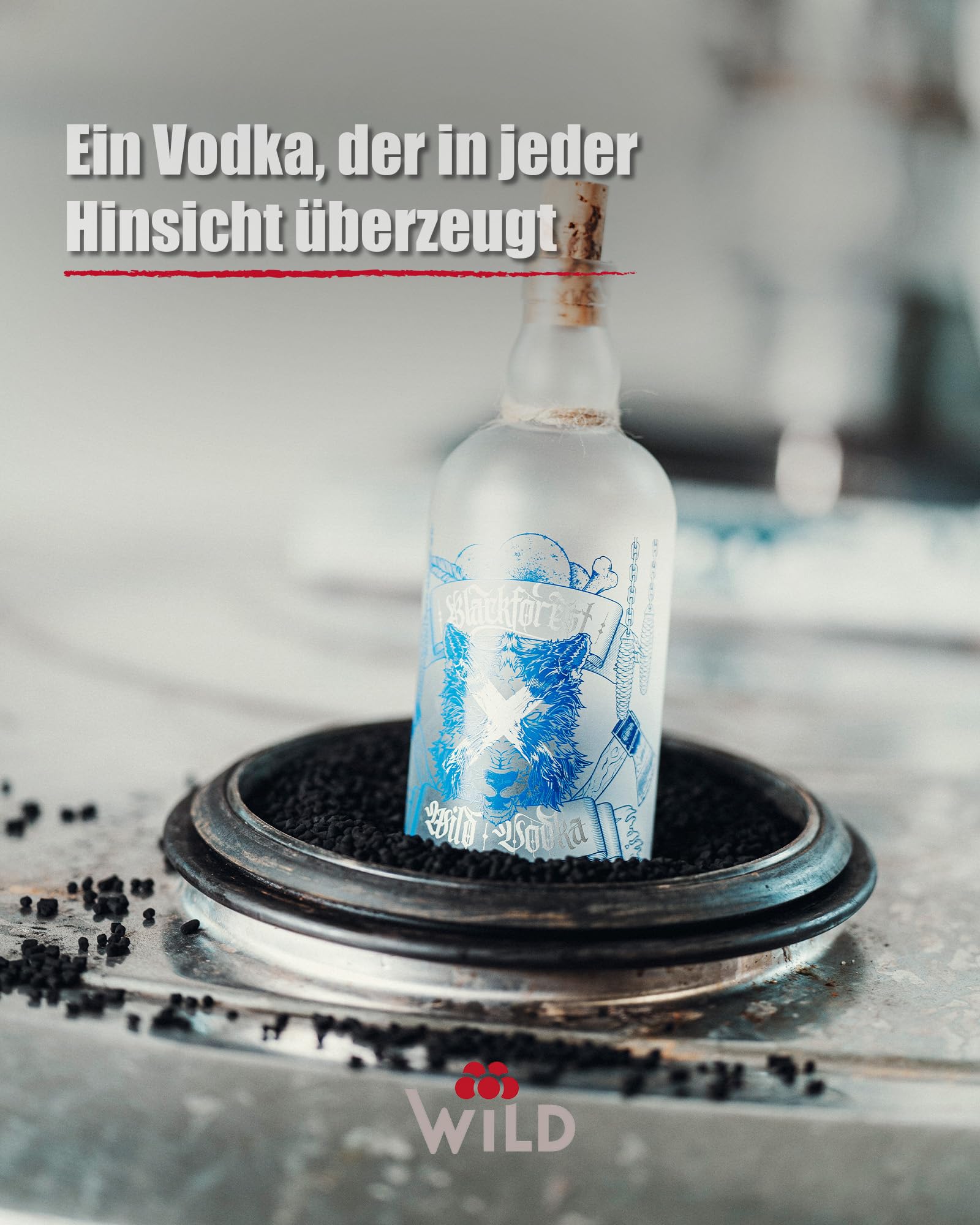 Brennerei Wild, Blackforest Wild Vodka, Harmonisch & Weich, 40% Vol., Leichte Fruchtnuancen, 3-Fache Destillation, Premium Qualität, Made in Germany