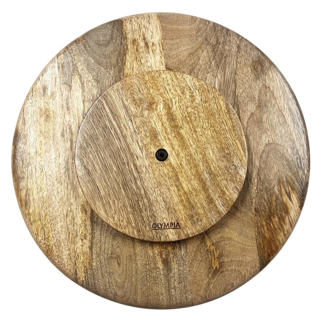 Olympia Soporte Giratorio para Tartas de Madera de Mango - 325 x 35 mm