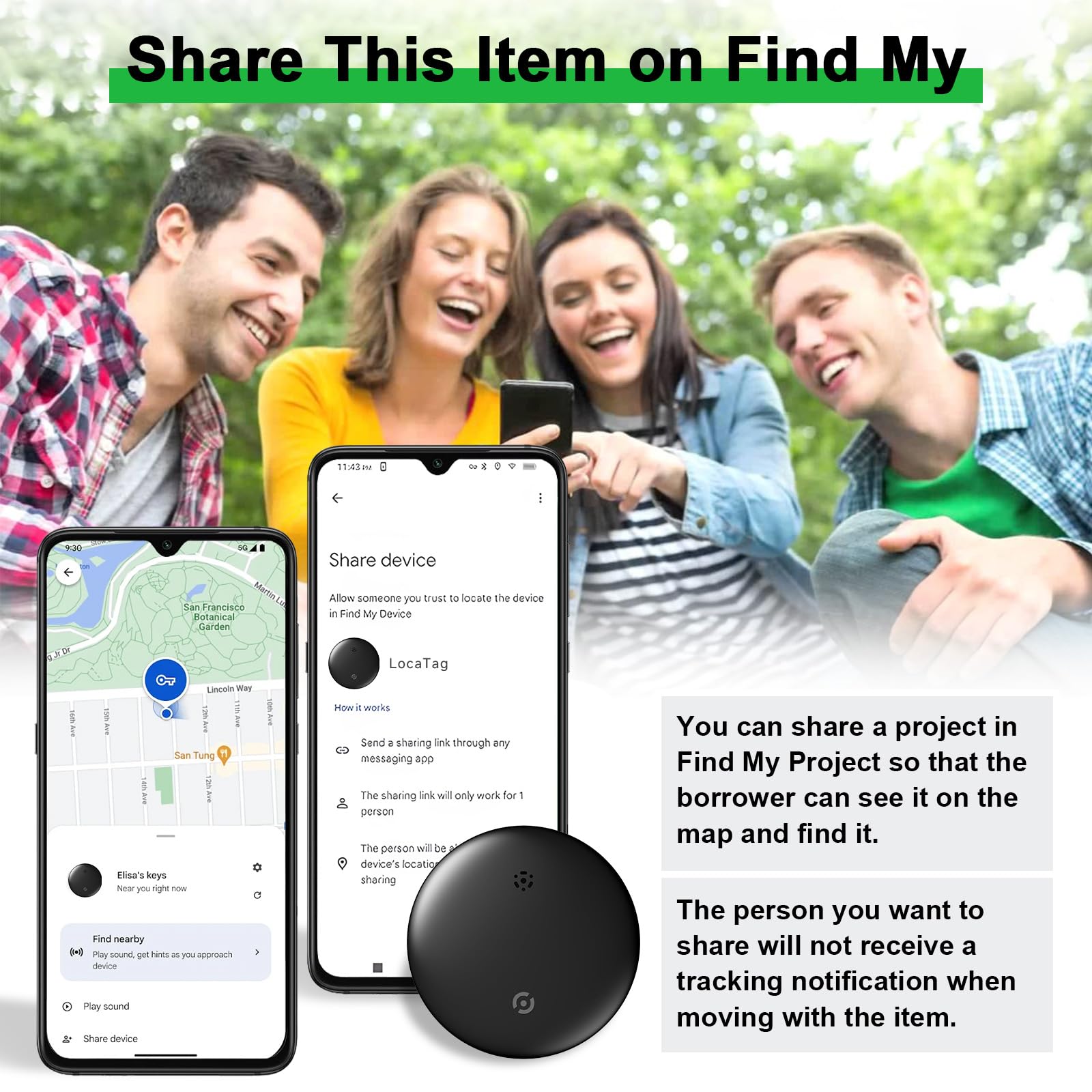 Glitfix GPS Android Smart Tag - Bluetooth Tracker Für Schlüssel & Gepäck