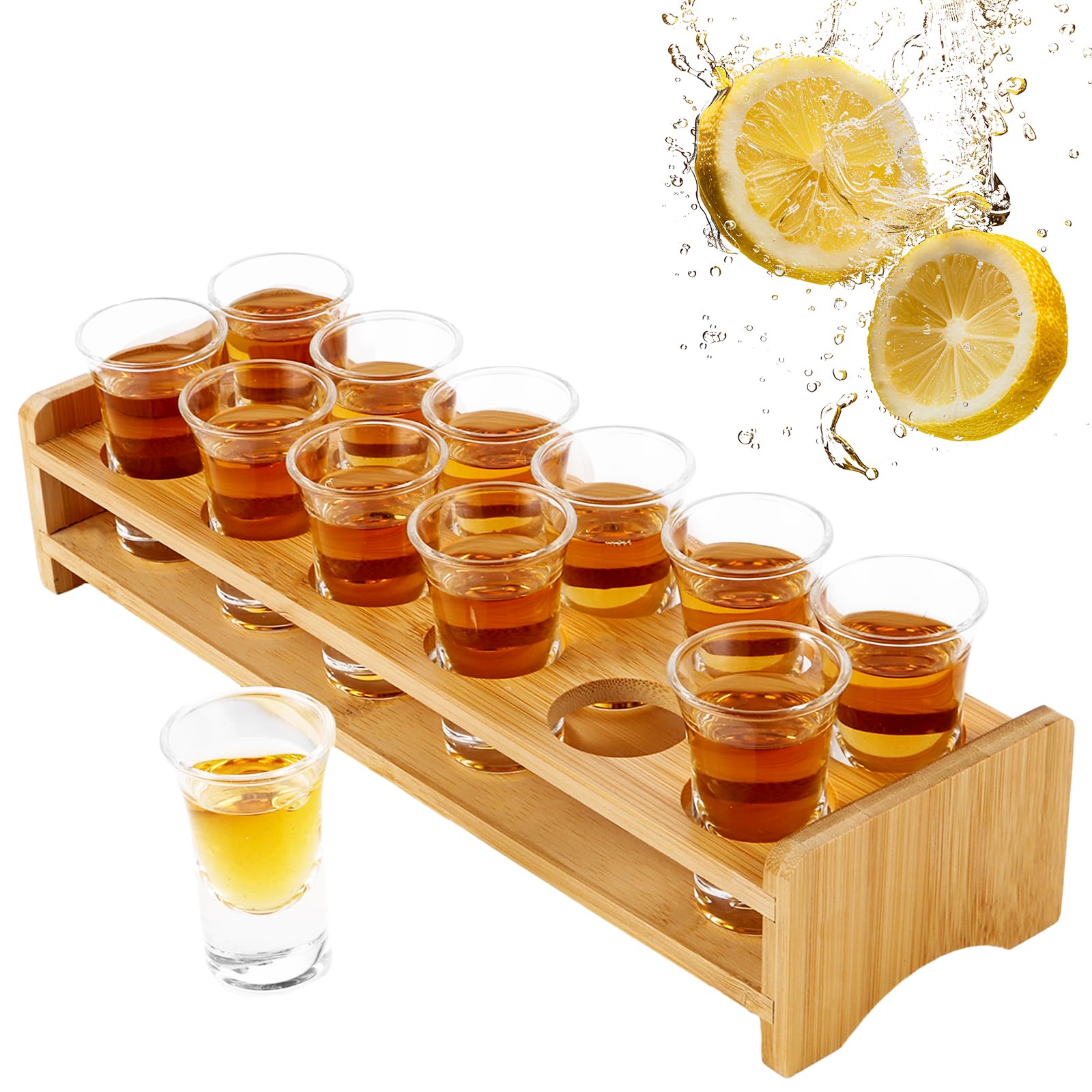 Lot de 12 verres à liqueur, 30 ml, support à cocktail et verre à liqueur, pour fête, club, bar, boisson