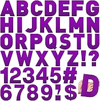 Vista 8 de 184 Piezas Calcomanías de Letras de Vinilo Grandes de 6" Alfabeto Grande Números y Símbolos Calcomanías Autoadhesivas Removibles Calcomanías