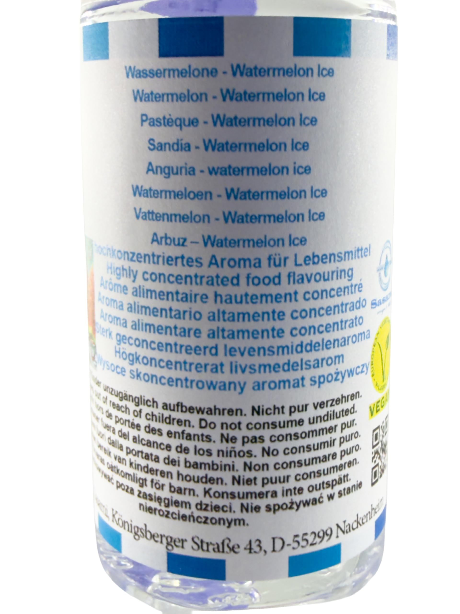 Sandía - Watermelon Ice Aroma Concentrado - Vegano - Sasami - 10ml