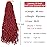 Leeven Soft Locs 36 Inch New Faux Locs Burgundy Super Long Goddess Locs Crochet Braids Hair 7 Packs Pre-looped Curly Wavy Synthetic Braiding Hair for Women BUG