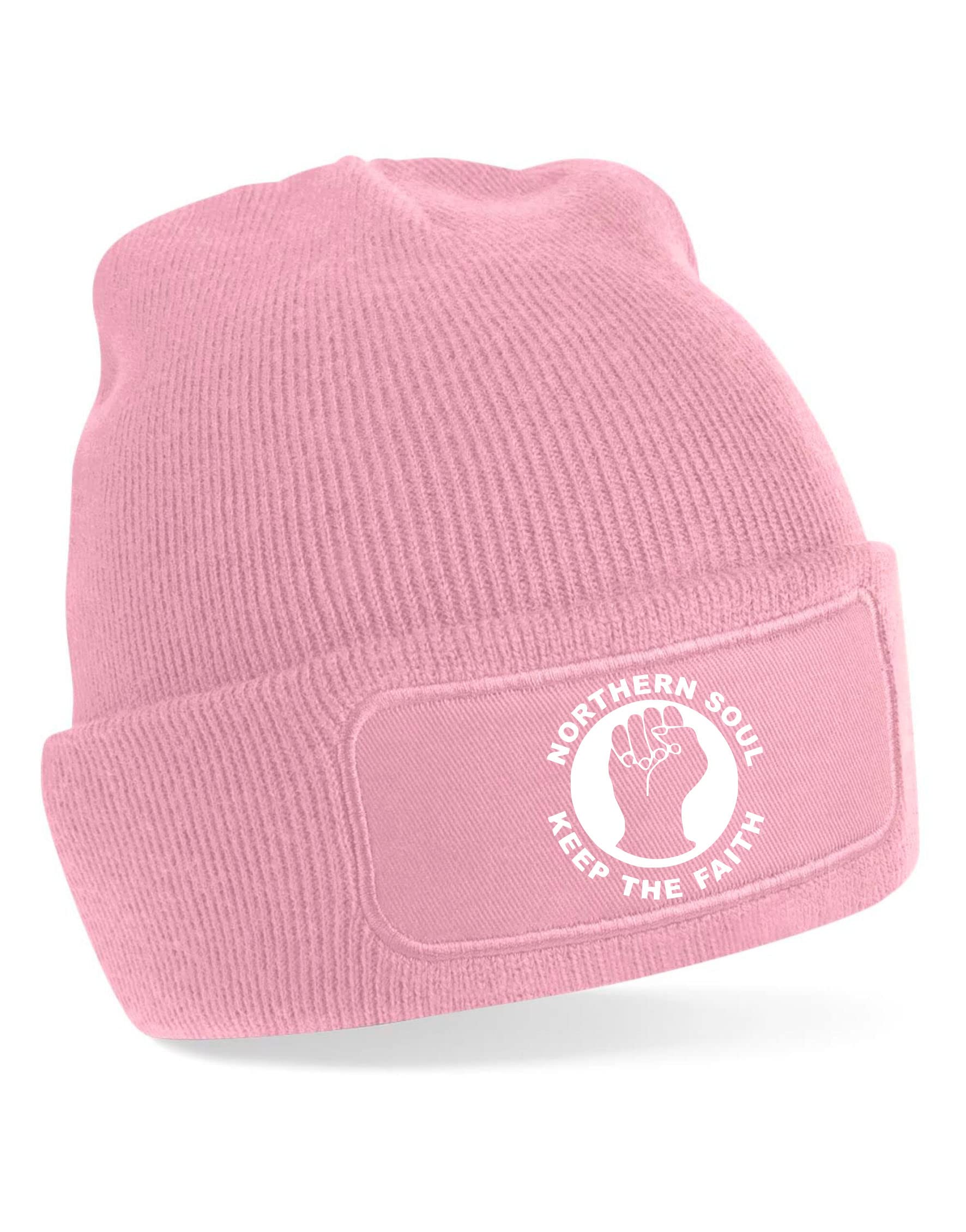 Print4U Northern Soul Beanie Hat Music Lover Gift for Men & Ladies Present Pink