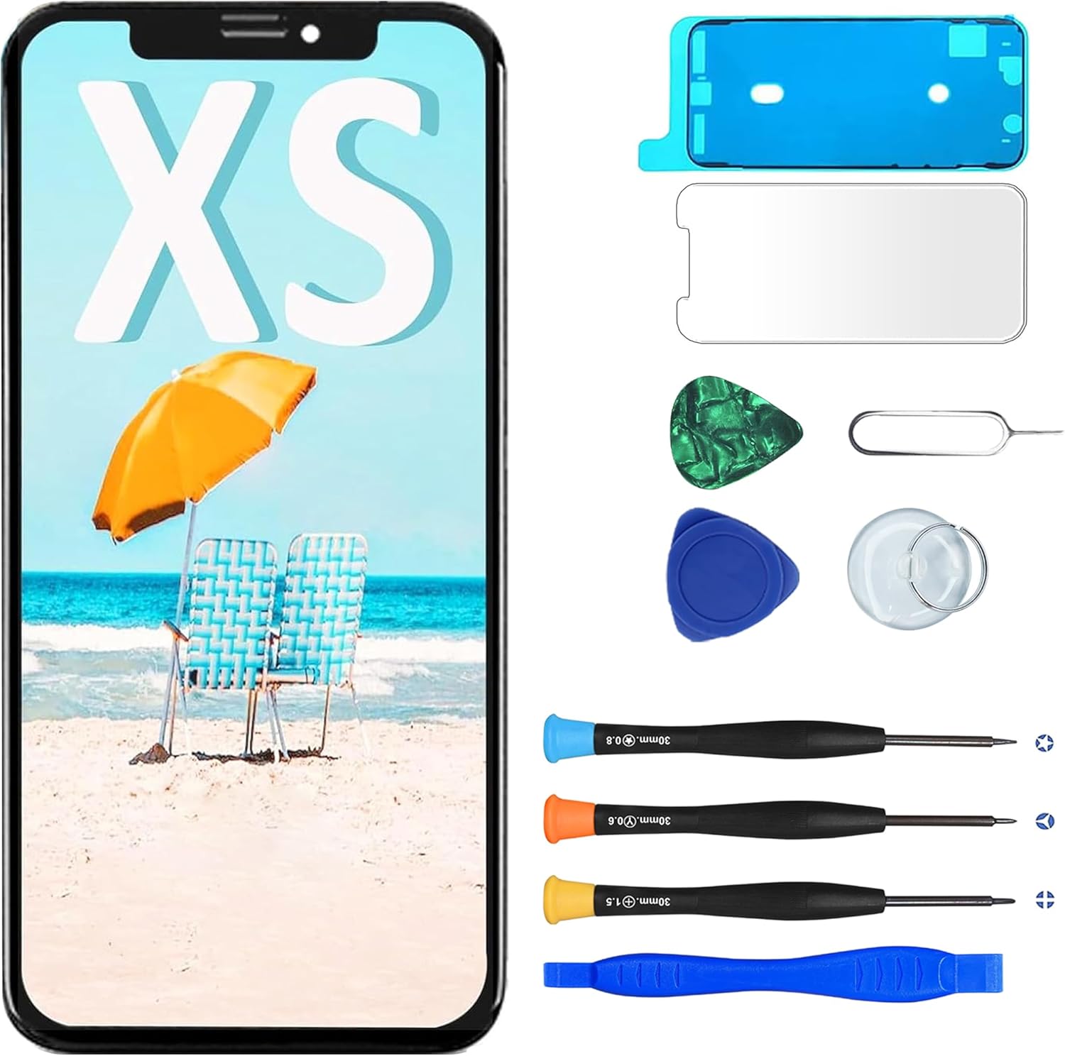 MP+ for iPhone Xs Screen Replacement,[FHD][COF][Face ID] Touch Display Digitizer Assembly with Repair Tools Kit,Waterproof Tape