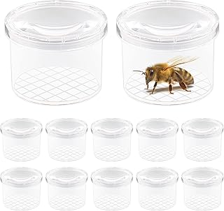 Jouseer Magnifying Insect Container (12 Pack) - Clear Observation Bug Box/Viewer - Box Bug Pots Viewer Bug Collecting Kit for Kids Cage Insect Jar for Science Nature Exploration and Bug Collecting