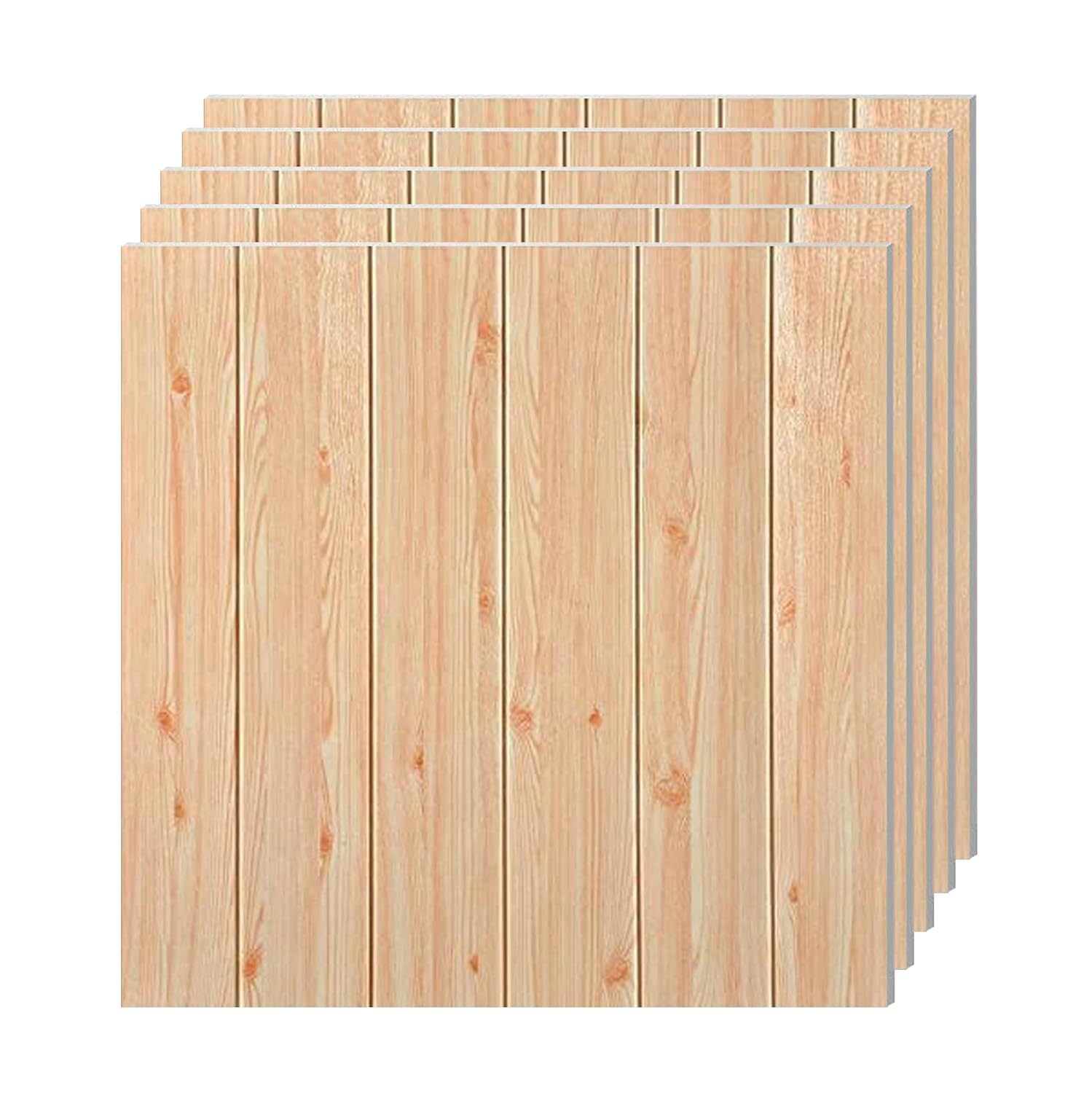 GOWALL 3D Foam Wallpaper Wall Panels Brick Self-Adhesive Waterproof PE Foam, Ceiling Wallpaper for Bedroom Furniture, 57.5 Sq.Ft Peel and Stick 3D Brick | 70cmX70cm Golden Color (Pack of 20)