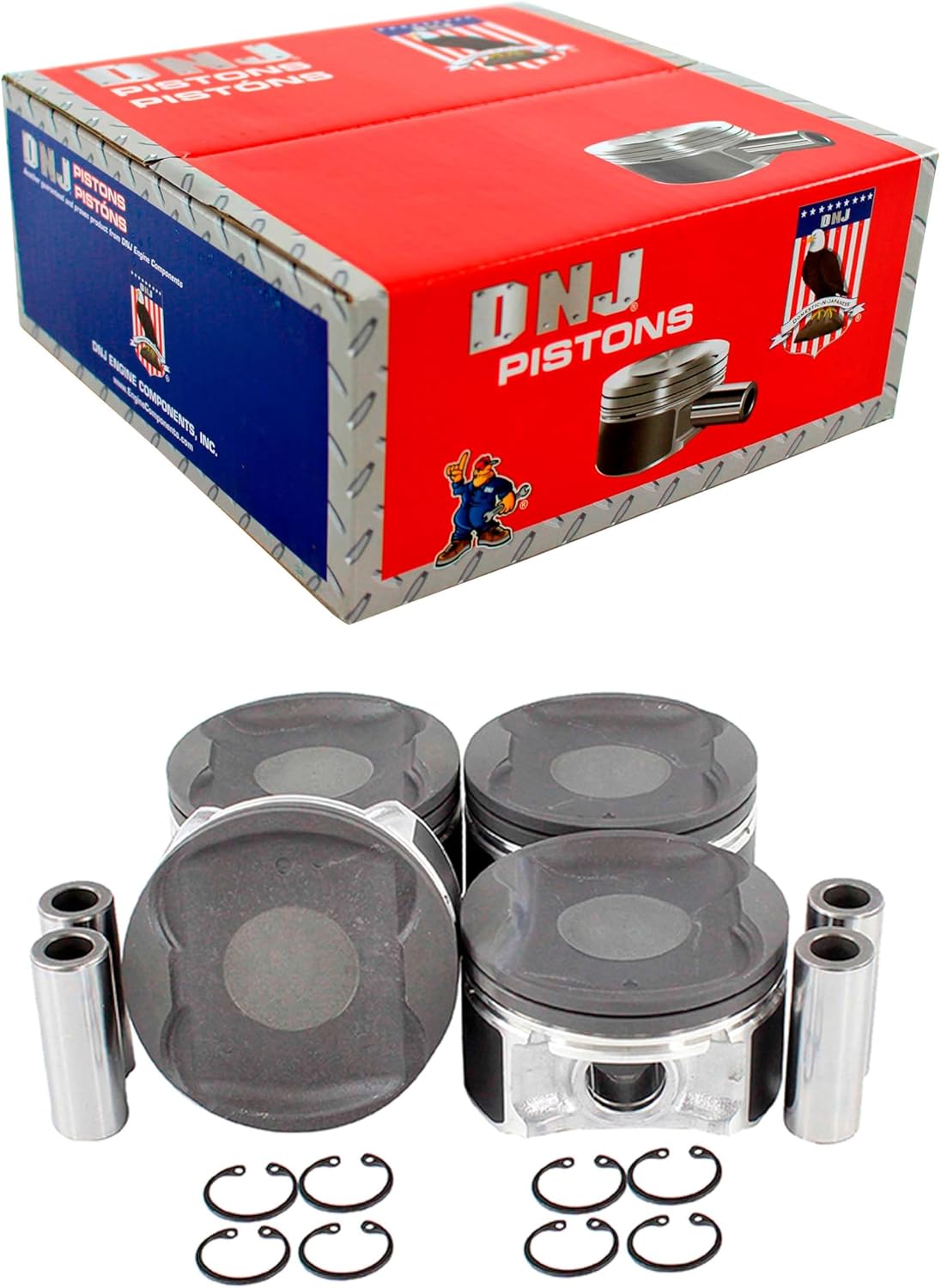 DNJ P635A Piston Set Standard for 2007-2012 Nissan Sentra 2.0L L4 16V DOHC 1997cc