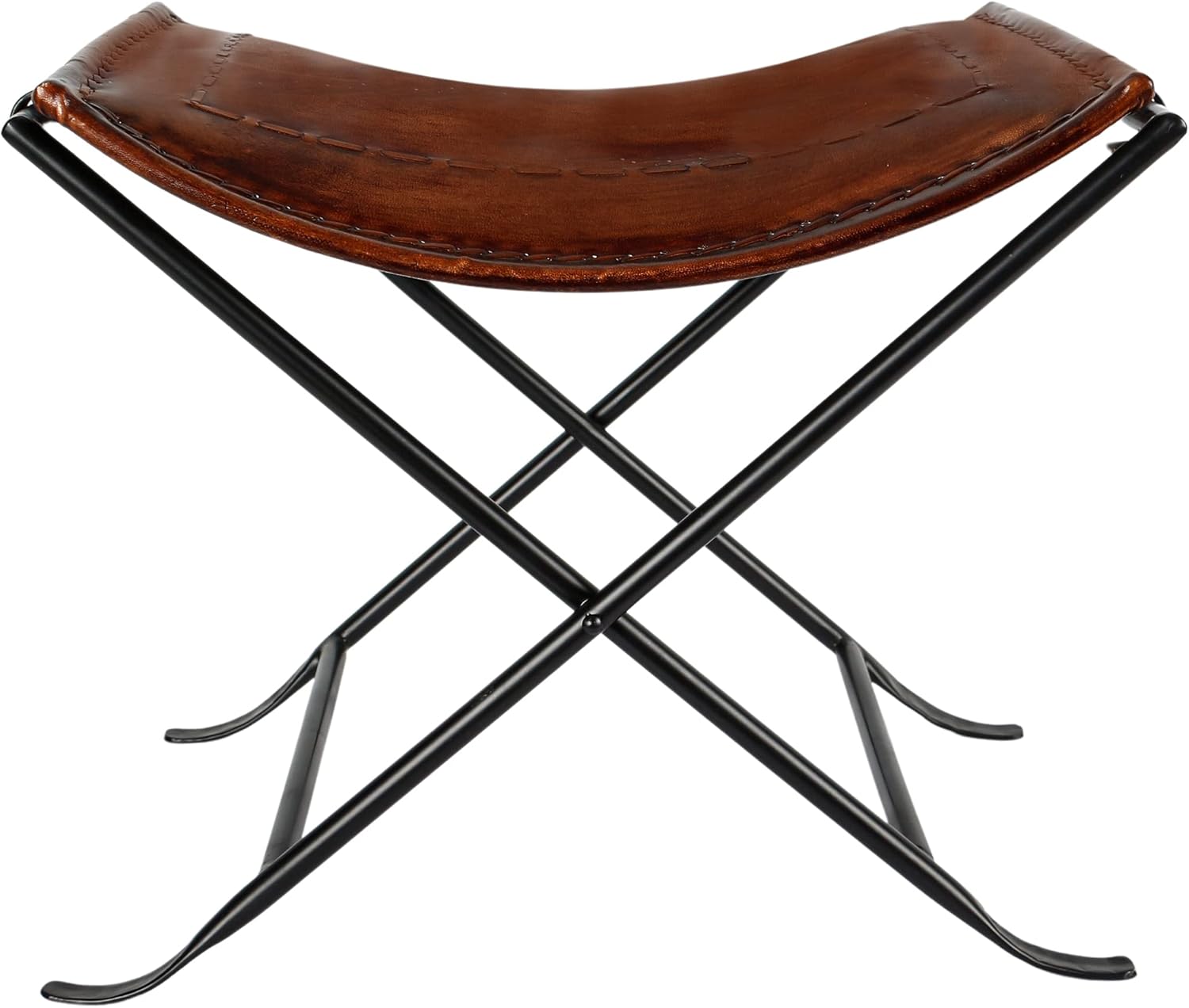 Handmade folding Leather Camping Stool Safari Stool, Folding Field Chair Hiking Fishing Hunting Travel Backpacking Outdoor