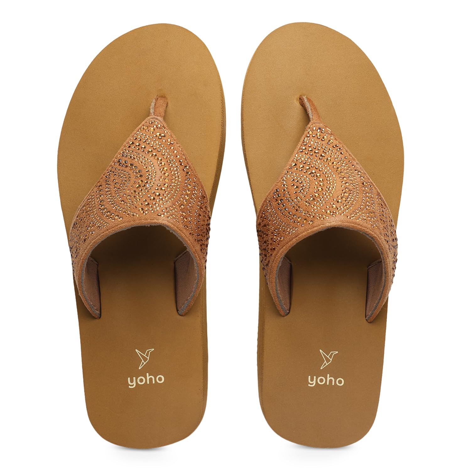 yoho SDL 107 Slippers for Women | Velvet V-Strap Slip-On Chappals | Stylish Flat Footwear & Sandals for Ladies | Comfortable Platform for Daily Use-picture-18