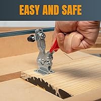 Vista 3 de POWERTEC Abrazaderas de palanca de 8 unidades, capacidad de 300 libras, abrazaderas horizontales de liberación rápida 201B con punta de presión