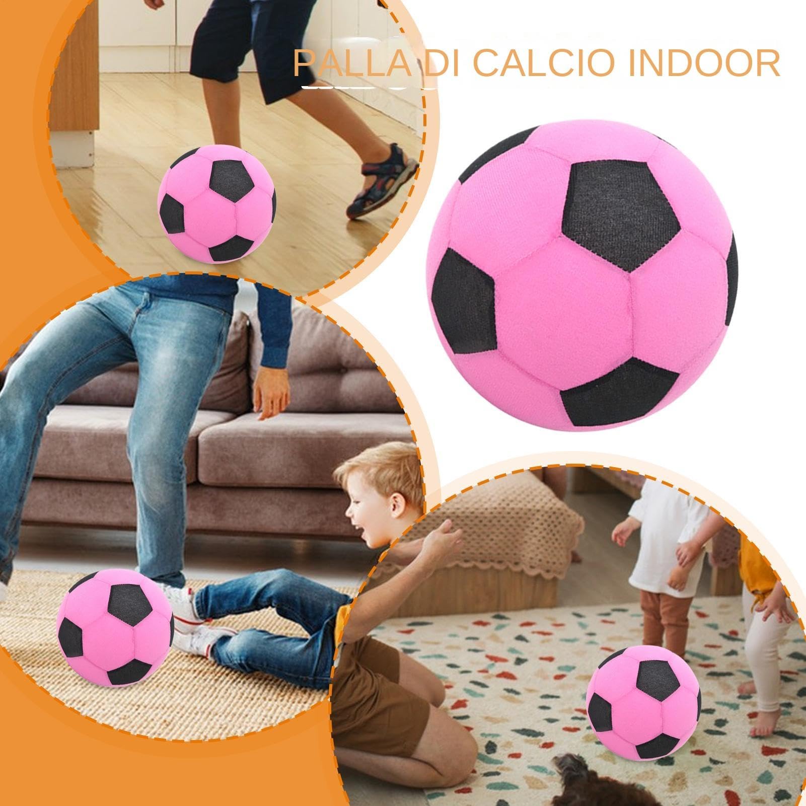 Pallone da calcio per interni, Pallone in schiuma morbida per esterni, Palloni da spiaggia gonfiabili Simulazione palloni da calcio, Palloni da calcio morbidi a tenuta stagna, Calcio gonfiabile intera