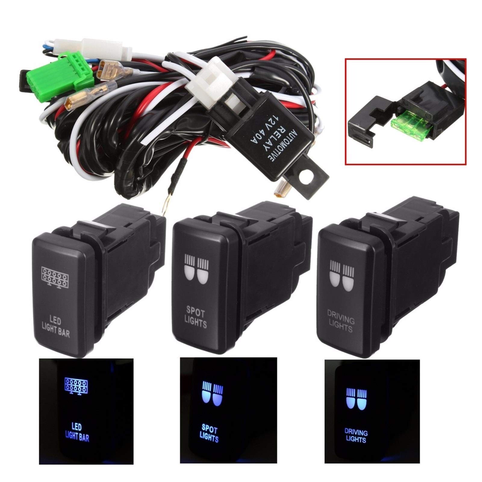 Buy XinXinFeiEr Ideal Led Light Bar Driving 12V 40A Switch Relay for