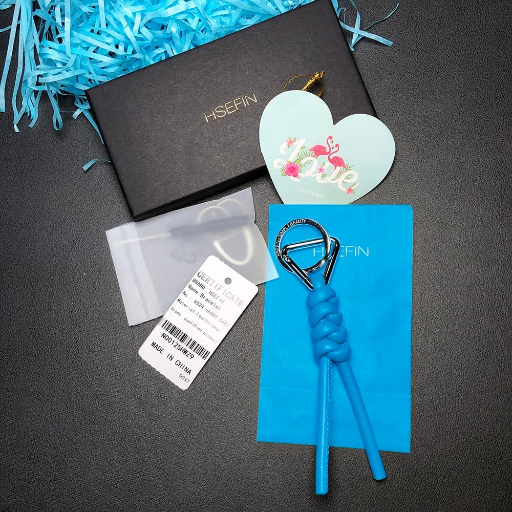 Leather Key Chain Car Universal Unisex Key Chain with Removable Triangle Open Key Ring - Image 6