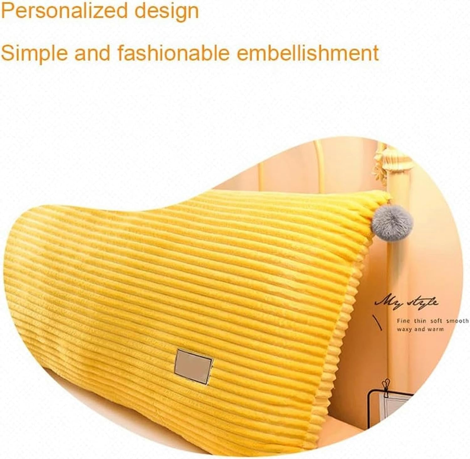 Bedside Cushion Backrest Reading Pillow Double Sofa Bed Cushion Headboard Upholstered Bolster Cushion Support Pillow Bedside Cushion Support Pillow (Color : Blue, Size : 200X60cm)-1