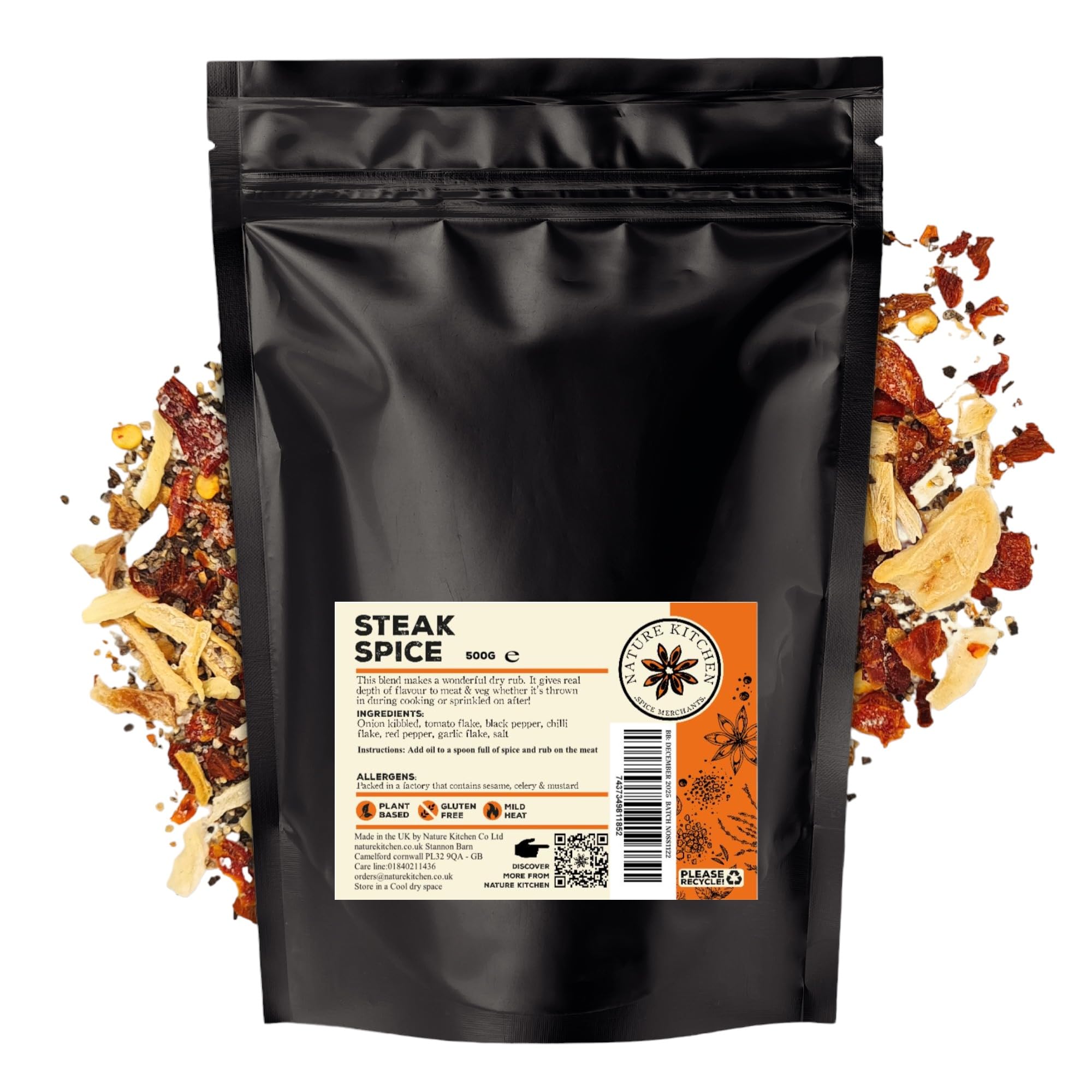 Nature Kitchen Shawarma Seasoning 500g Mild, Premium Middle Eastern Spice Blend, Gluten Free, Vegan Seasoning for Kebabs, Chicken, Wraps, Marinades and Everyday Cooking — view 13