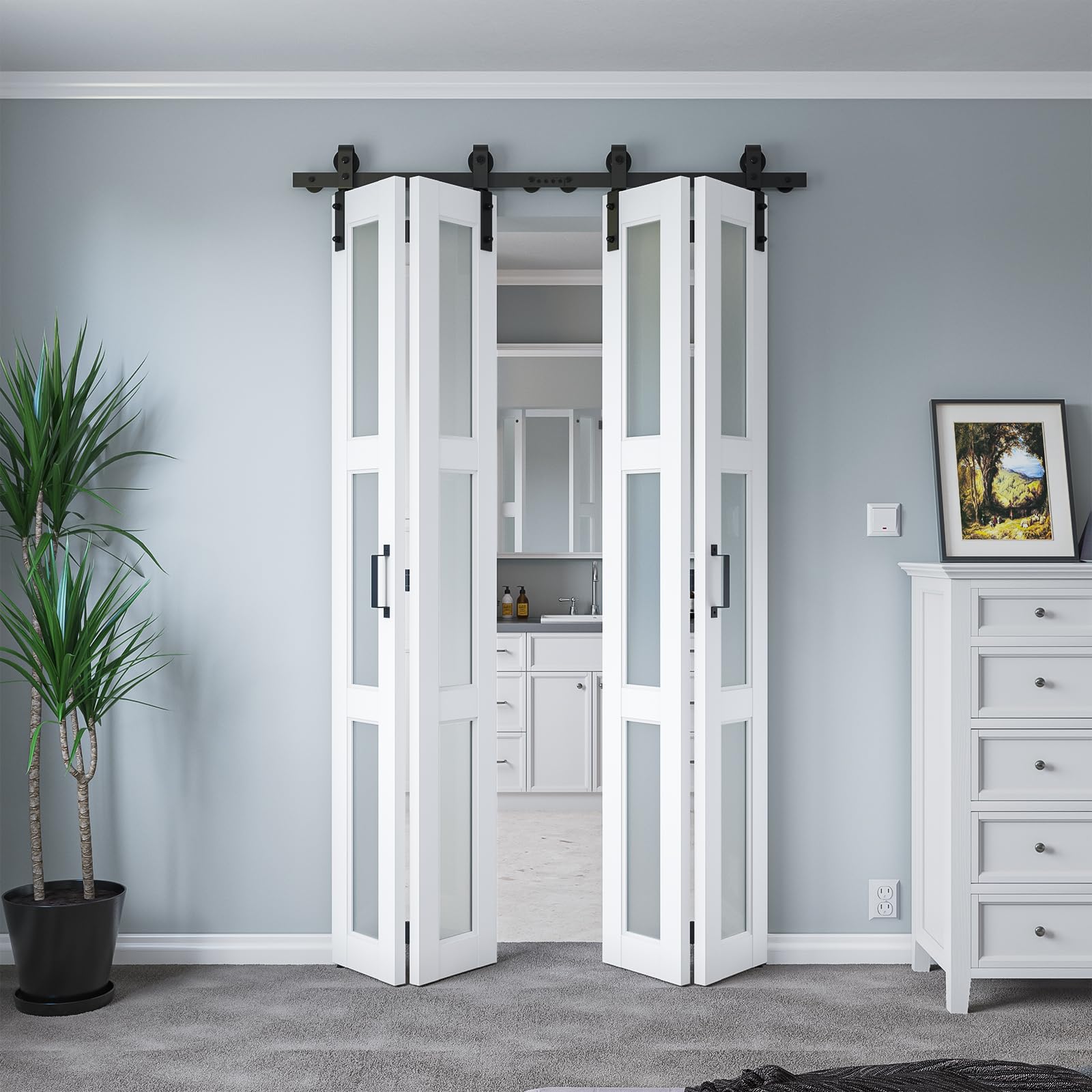 COSHOMER 48 Bifold Barn Door