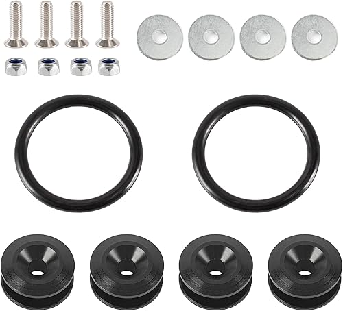 SINGARO Kit de cierre de liberación rápida para maletero de parachoques 4 piezas de sujetadores de parachoques delantero trasero compatible con