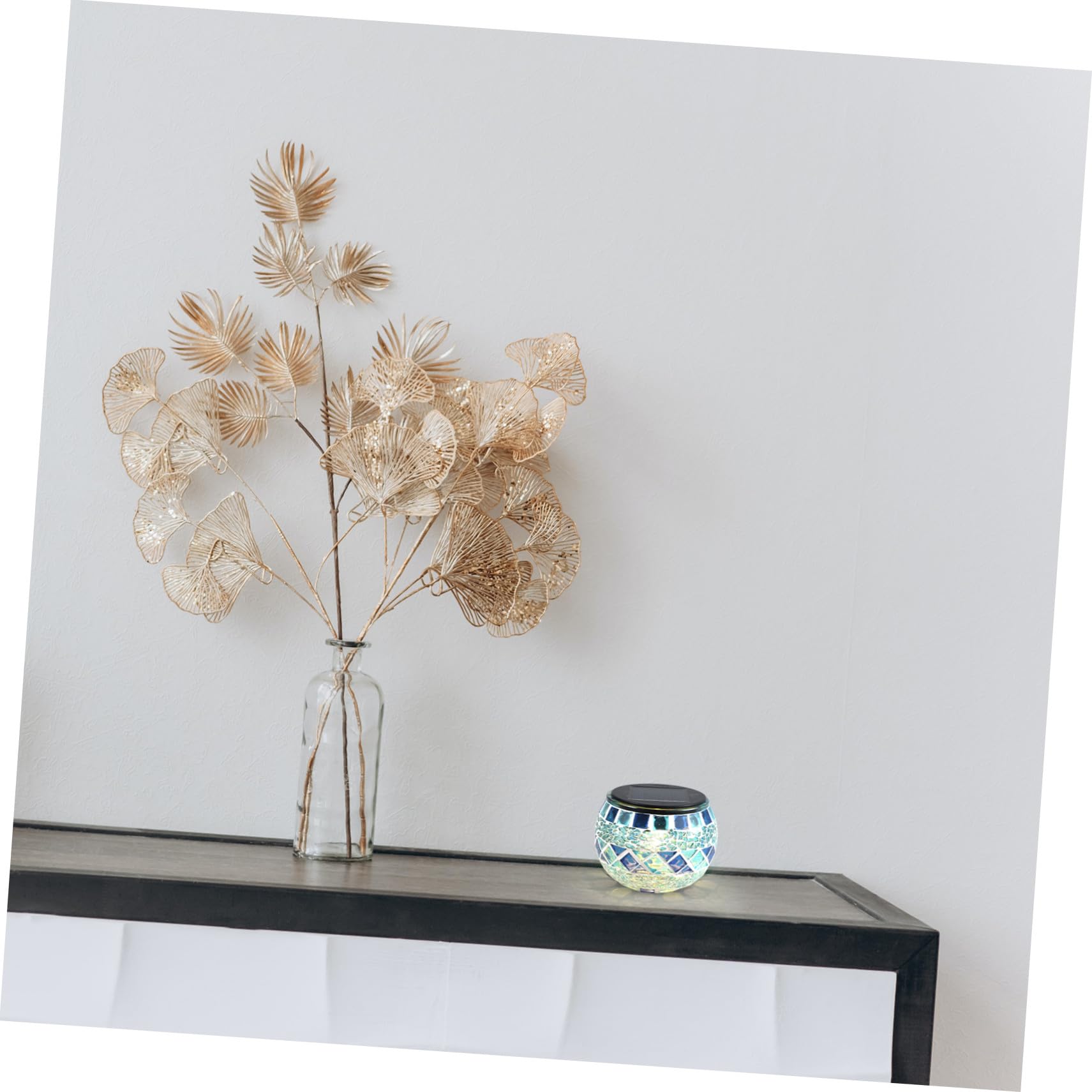 Luce Solare LED Decorativa per Esterni Giardino e Cortile Lampada da Prato Solare a Batteria Effetto Artistico in Vetro Blu