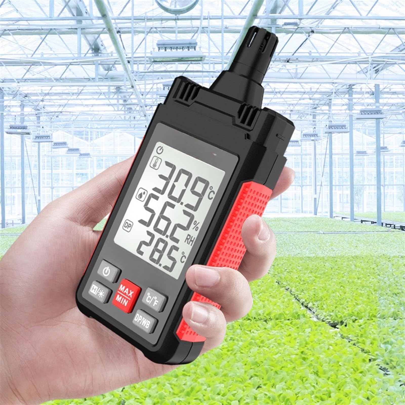 THE WHITE SHOP Decibel Meter, Sound Level Meter with Backlit LCD Screen, Portable Meter, MAX/MIN, Data Hold, Use for Home, Noisy Neighbor