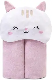 Papi Toalha De Banho Mami Bichus Forrada Com Capuz Bordado Rosa 90Cmx80Cm 01