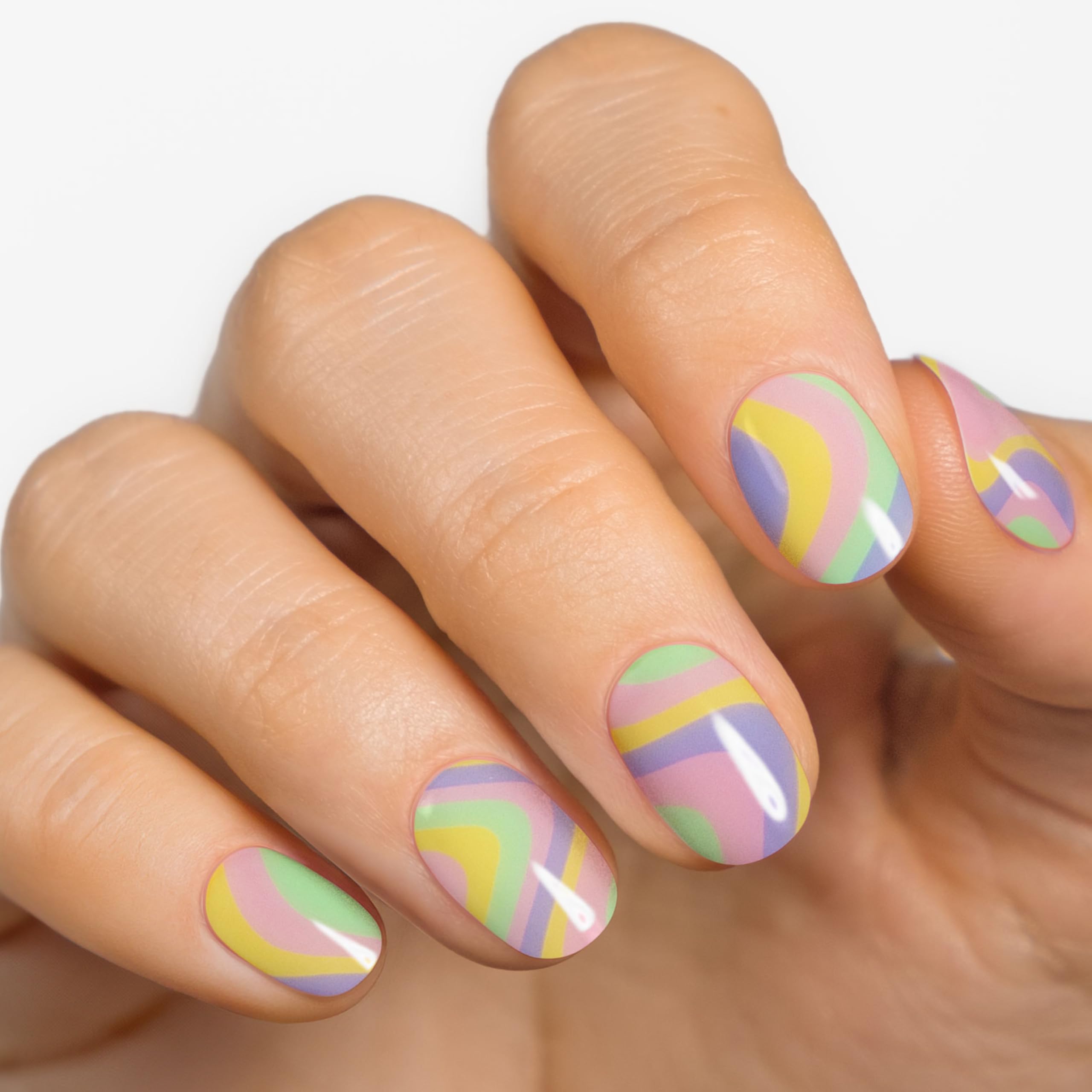 MOYOU LONDON Semi Cured Gel Nail Strips - 20 Pcs. Nail Wraps for Salon-Quality Manicure - Works with Any UV Nail Lamp - Easy to Apply, Trim, & Remove Gel Nail Stickers - Image 2