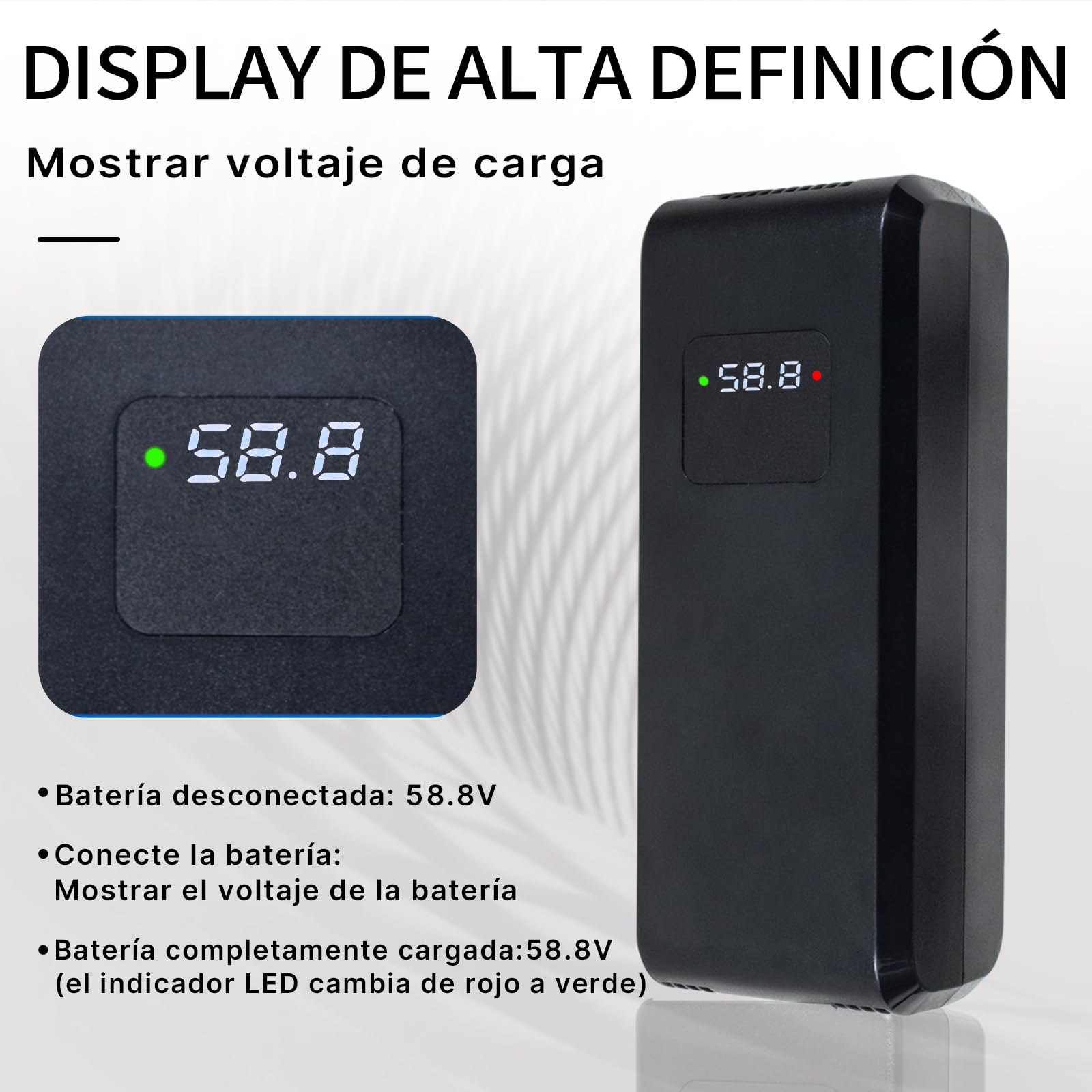 Chargeur haute tension 52 V 58,8 V avec connecteur CC 5,5 x 2,1 mm - Certifié CE pour drones et systèmes de sécurité (GX16)