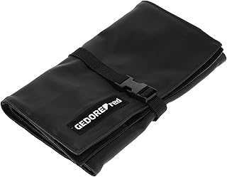 GEDORE red Werkzeug-Rolltasche für 12 Schlüssel, Mit Fach für Kleinteile, Ohne Bestückung, Schwarz