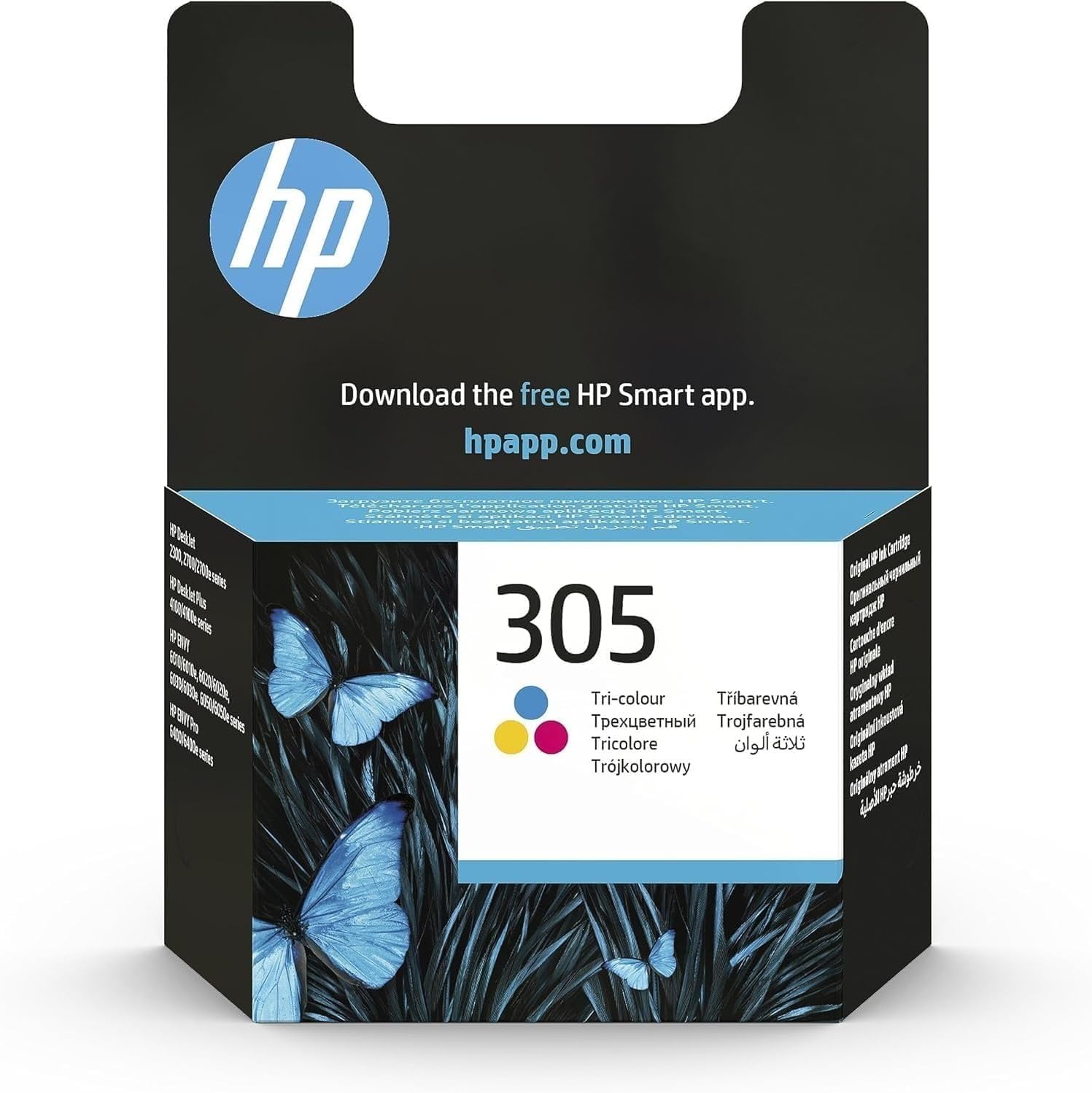 HP 305 3YM60AE Cartouche d'encre Original Tricolor Compatible avec Imprimantes Jet d'encre HP DeskJet 2700 2730 4100 4134 Envy 6020 6030 6420 6430