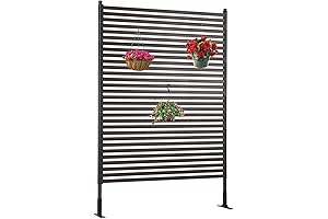 Metal Privacy Screen, 4 ft. Outdoor Decor for Patios and Gardens