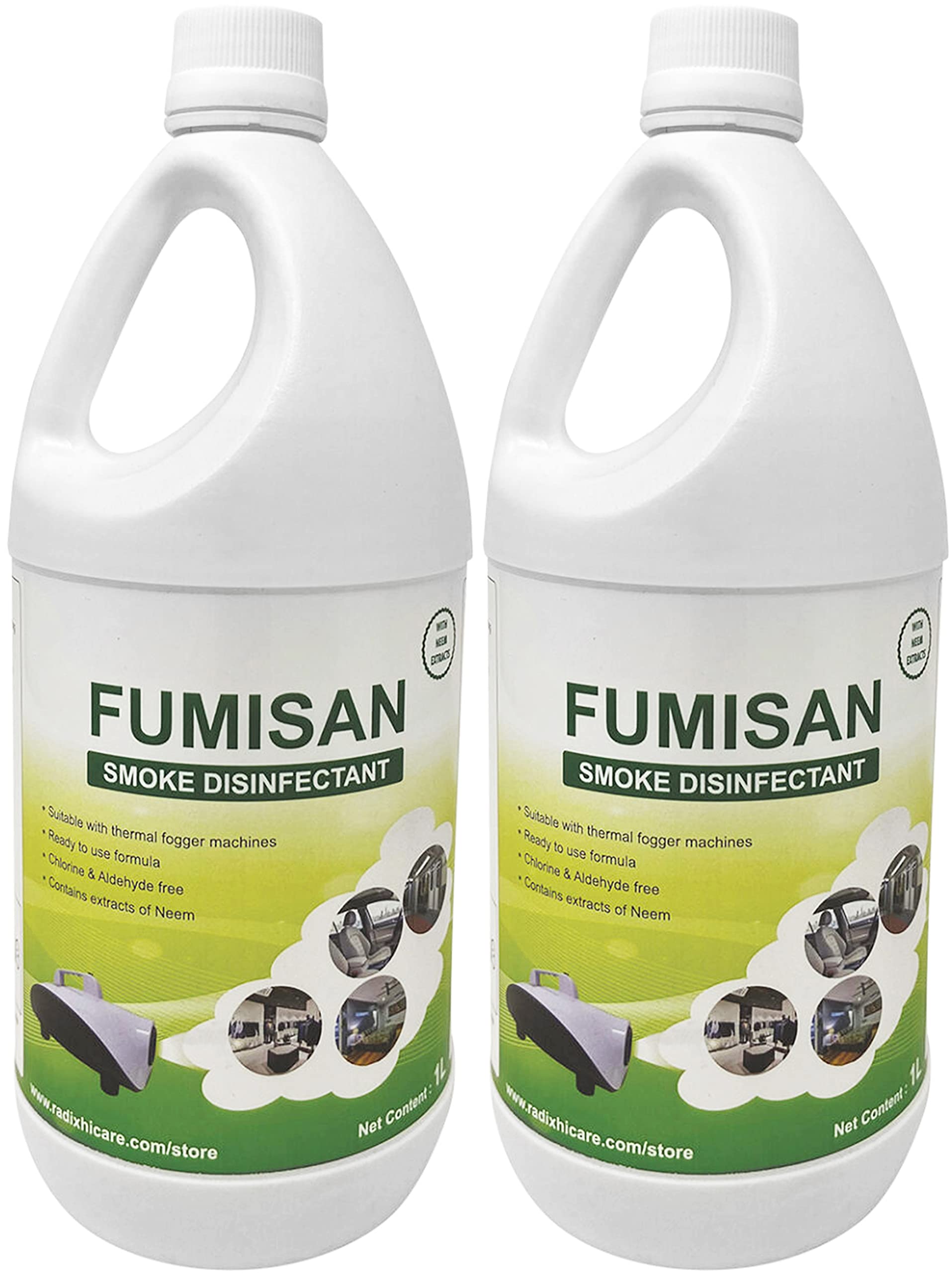 Konvio Fumigation Liquid | Disinfectant Solution for all kinds of thermal foggers | Combo Pack (1+1 LTR)