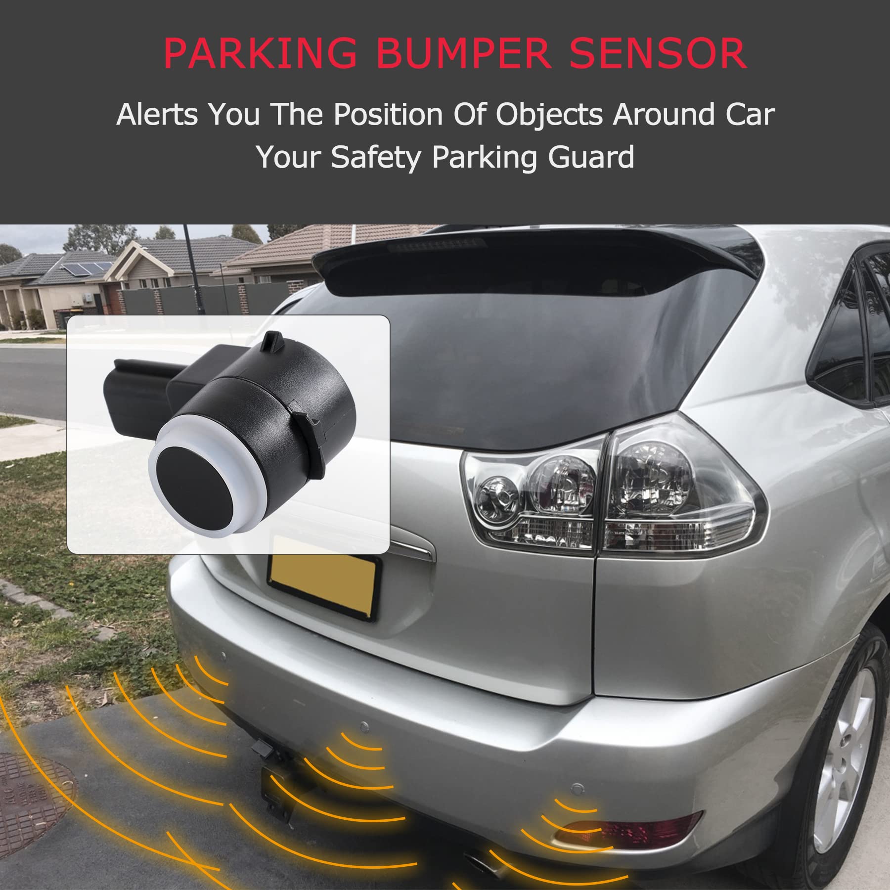 JDMSPEED Set Of 4 Pcs Rear Bumper Backup Parking Sensor W/O-Ring Replacement For Chevrolet Cadillac GMC Chevy Saturn Buick Replaces 25961317 15239247 25961321 21995586 25962147 Parking Assist Sensors - Foto 2