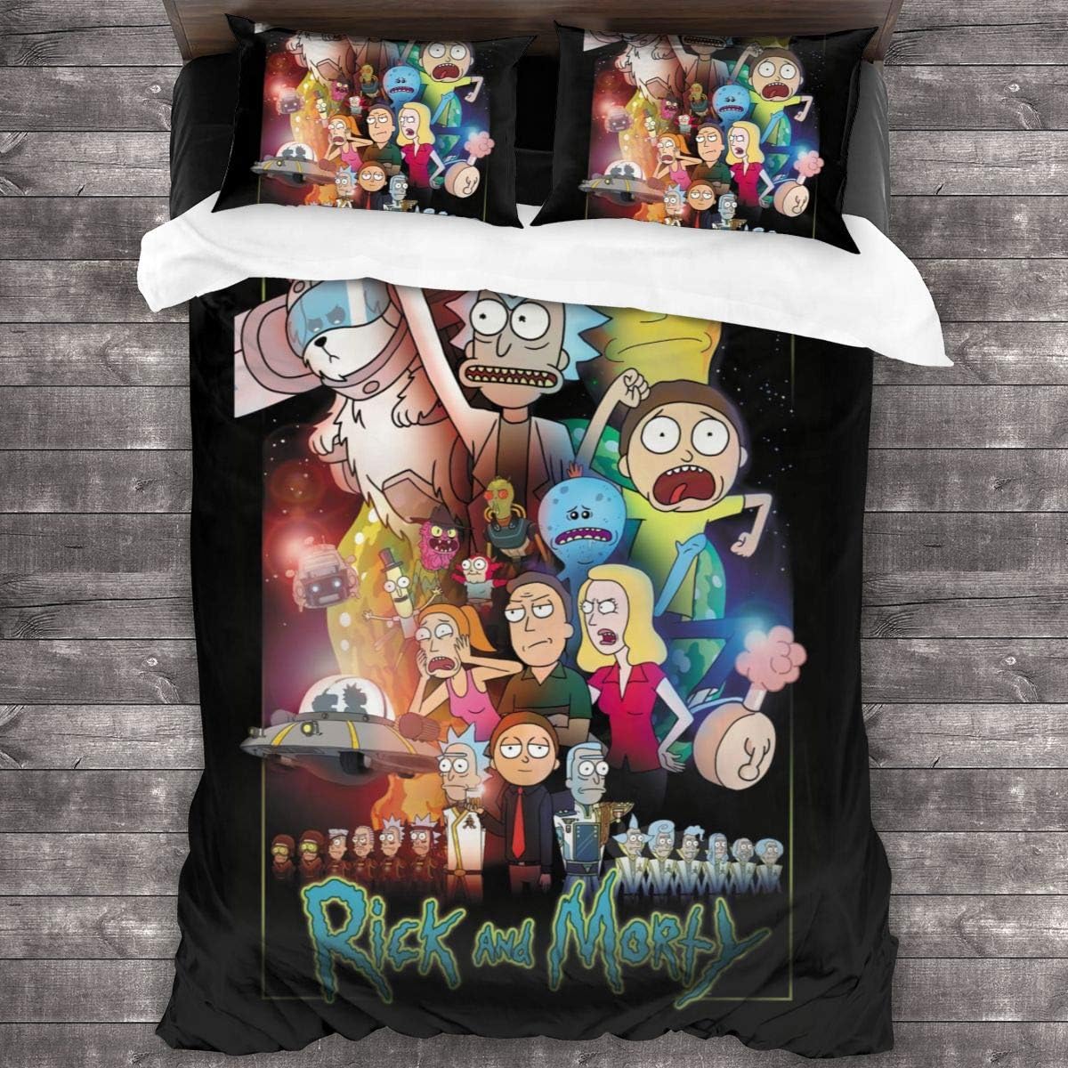 N/C Rick N Morty 3Piece Bedding Set 86"X70" Home & Kitchen